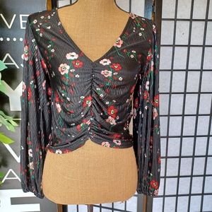TOPSHOP Petite Floral Blouse